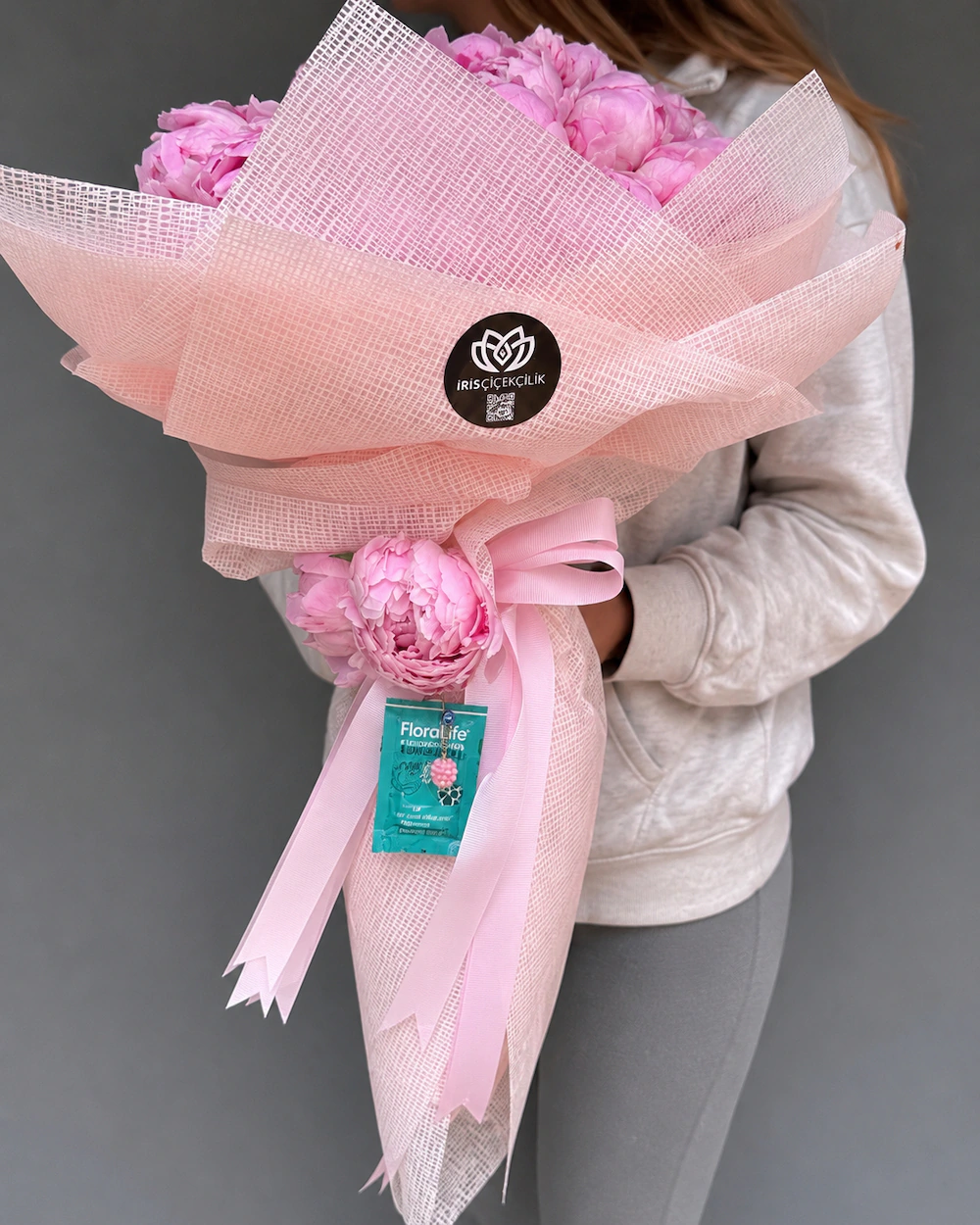 Pivoine No. 41  Pembe Şakayık Buketi
